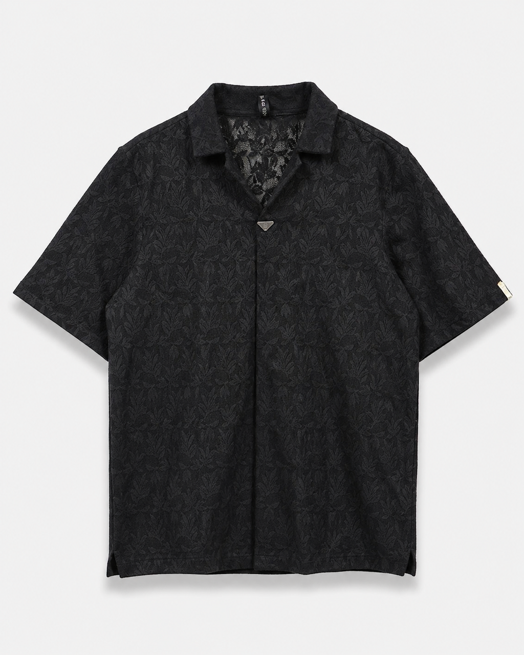 Midnight Floral Textured Short Sleeve Shirt