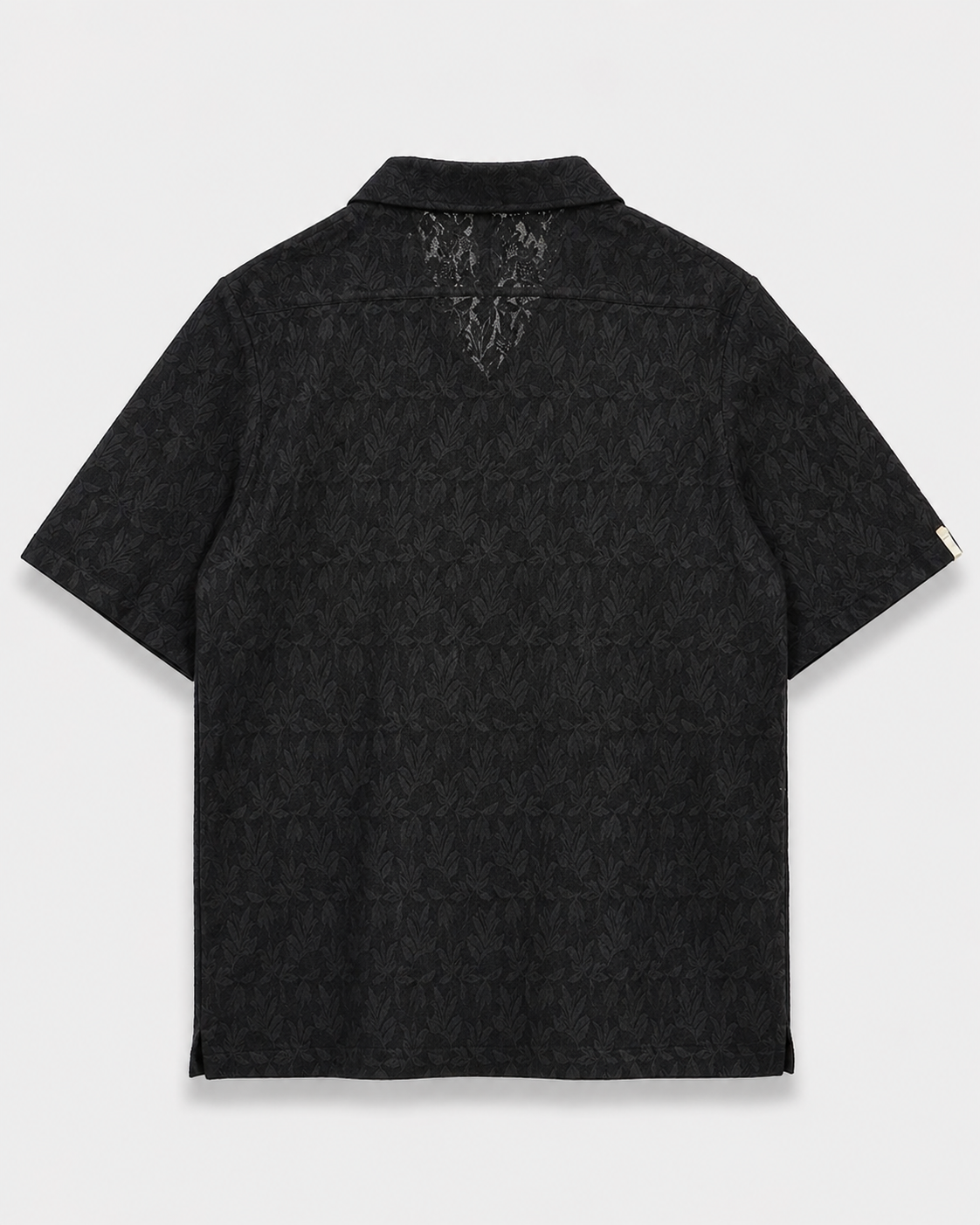 Midnight Floral Textured Short Sleeve Shirt
